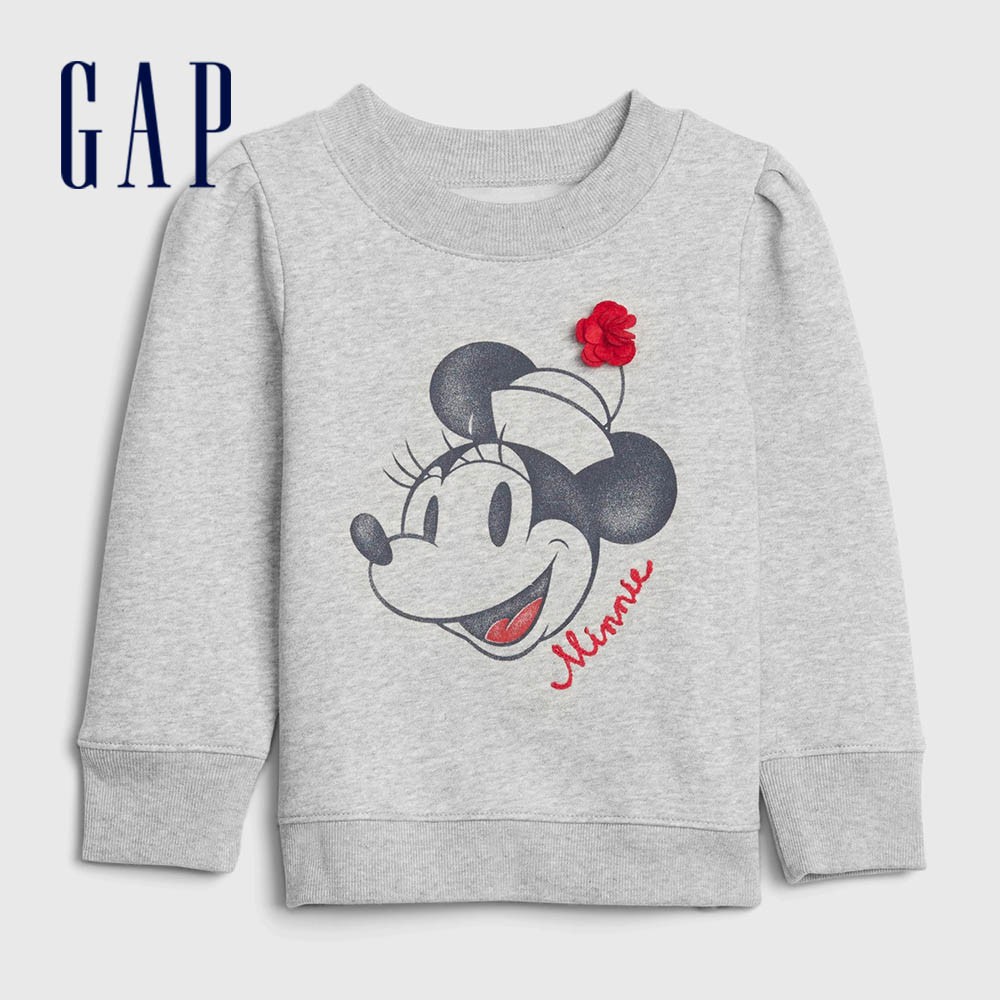 Gap 女幼童裝 Gap x Disney迪士尼聯名 大學T-淺灰色(614930)