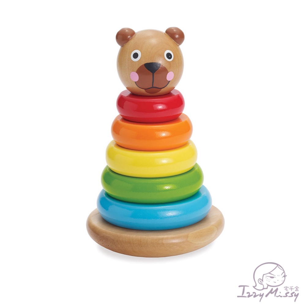 美國Manhattan Toy-五彩小熊磁疊不倒翁 安撫玩具 嬰兒玩具 滿月禮 幼兒玩具