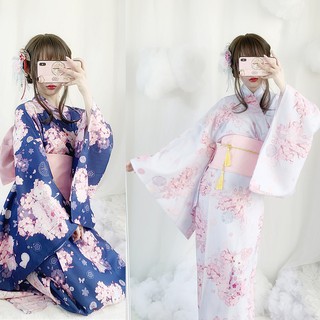 蘿莉塔雜物坊 中華漢風金魚印花和服日系含頭飾刺繡浴衣和風蘿莉塔lolita 櫻花連身裙 蝦皮購物