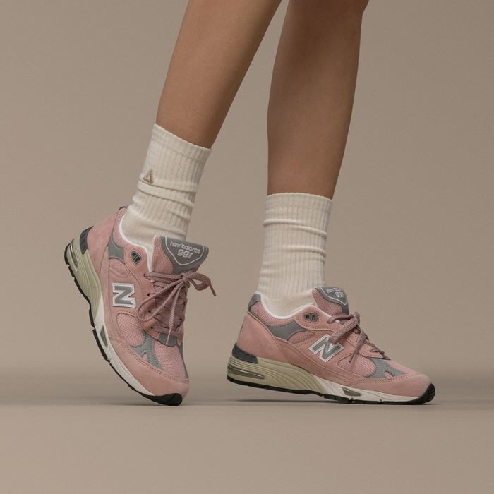 iShoes正品 New Balance 991 女鞋 粉 英國製 英製 復古 慢跑 休閒鞋 W991PNK B