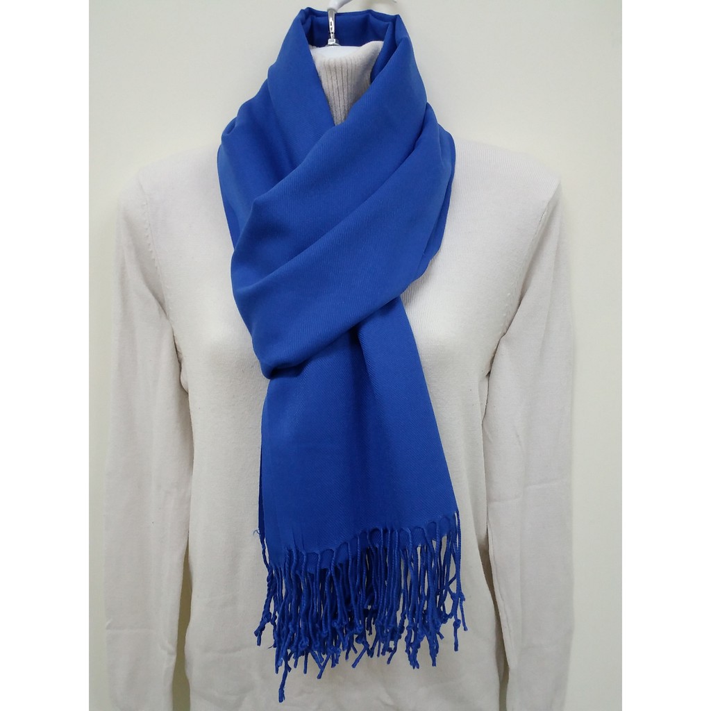 PASHMINA 喀什米爾羊毛披肩圍巾（藍色）現貨商品 ＜秋冬到了，為自己以及親朋好友添加一件舒適又百搭的披肩圍巾＞