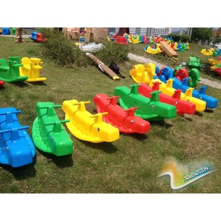 【廠家直銷】 免郵 鯨魚 雙人 三人 平衡搖搖馬 幼兒園 蹺蹺板 室外 兒童翹翹板 玩具木馬