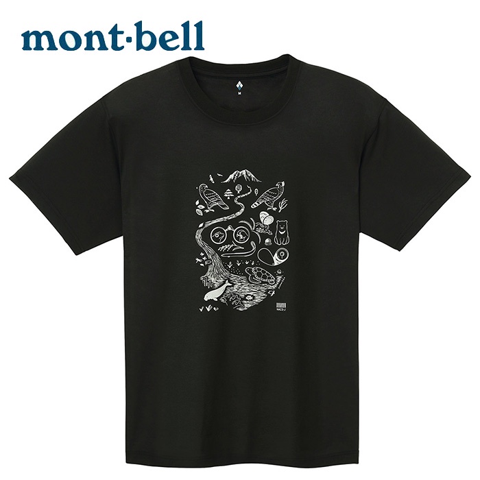 【Mont-bell 日本】WICKRON NACS-J #2 短袖排汗衣 男 黑 (1114596)