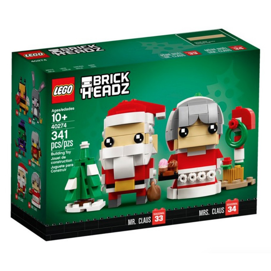 [小樂]蝦皮代開發票  樂高 LEGO 40274 BrickHeadz 聖誕老公公 聖誕老婆婆 聖誕節 聖誕禮物