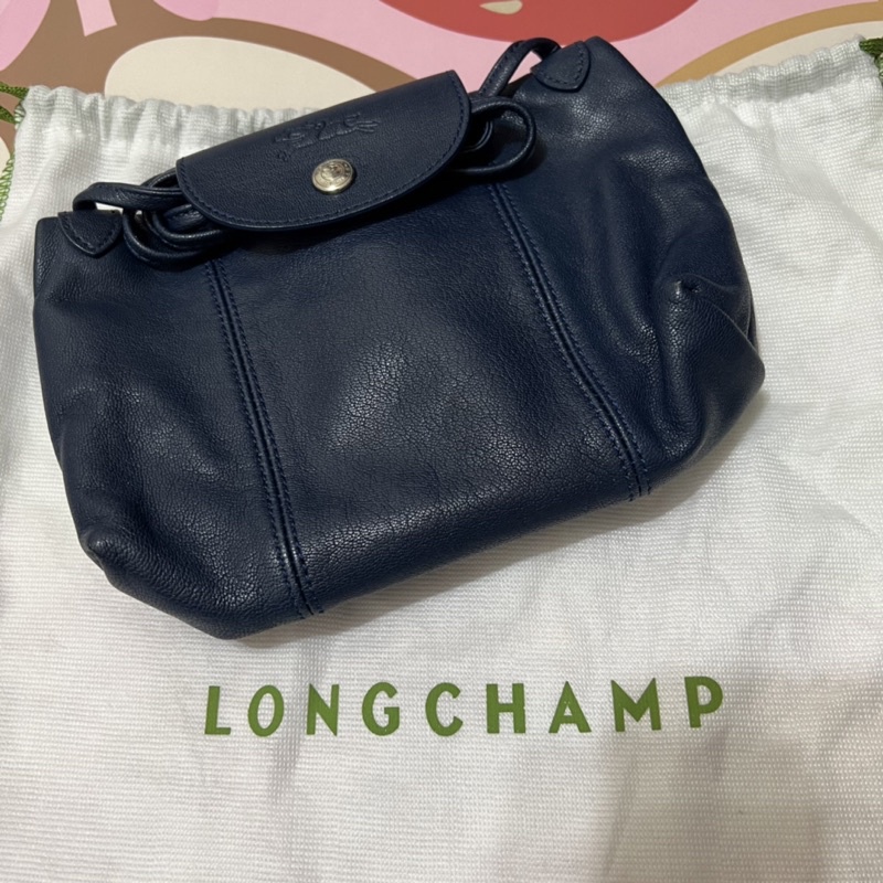 Longchamp 小羊皮 郵差包 斜背包 Le Pliage Cuir