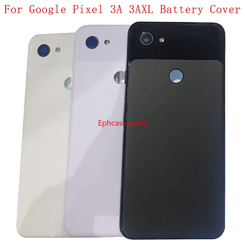 Epcph- 電池蓋後蓋玻璃面板門外殼適用於 Google Pixel 3A 3A XL 後蓋帶相機框架徽標更換部件