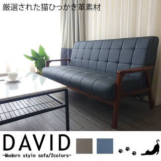 【BNS居家】David大衛 北歐摩登貓抓皮沙發(雙人加大座)