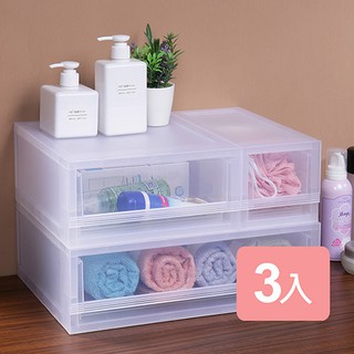 《真心良品》柯芬淺型經典組系統式抽屜收納箱3入 LF3371/LF3251/LF3121臺灣製造 可超取 開發票