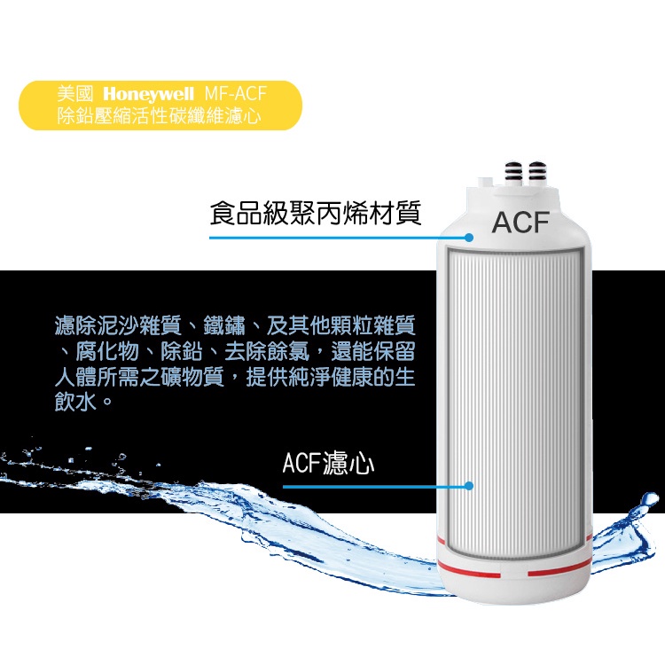 Honeywell 瀚頓國際 MF-ACF濾心 除鉛型淨水器CP-35T濾芯 原廠全新品 8-12個月需更換 私訊享優惠