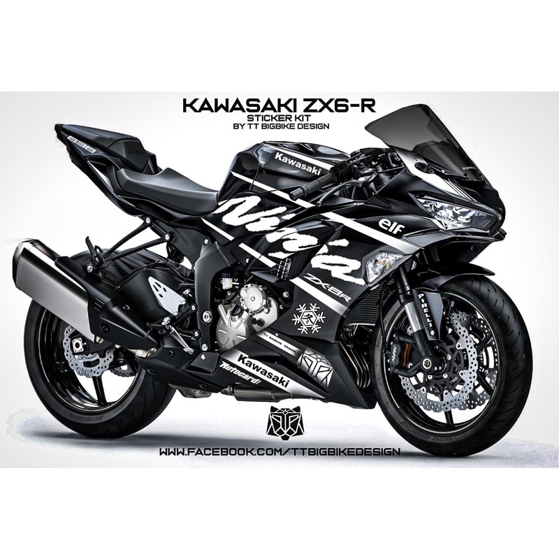 翰林🆁🅰🅲🅸🅽🅶二輪 Kawasaki ZX-6R 全車彩貼 彩貼 全車貼紙 貼紙 Zx6r