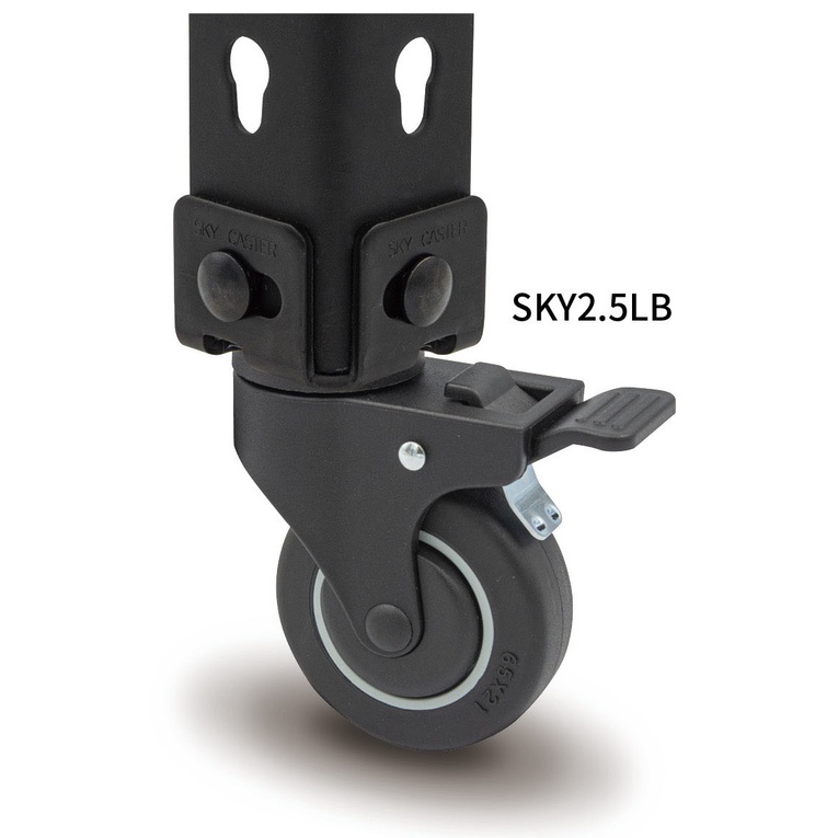 【SKY CASTER】2.5英吋 免螺絲角鋼輪 靜音輪 尼龍輪(附螺絲)