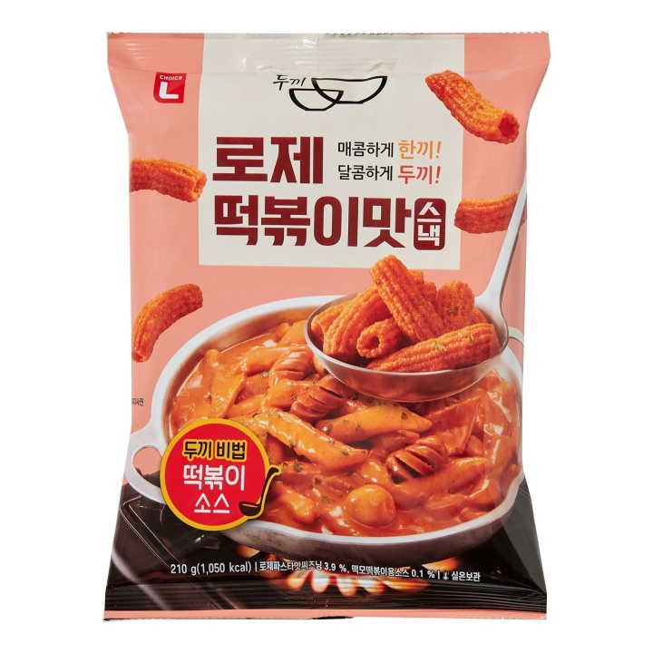 《 Chara 微百貨 》 韓國 樂天 超市 品牌 Choice L 粉紅醬 辣炒 年糕 餅乾 210g 炒年糕