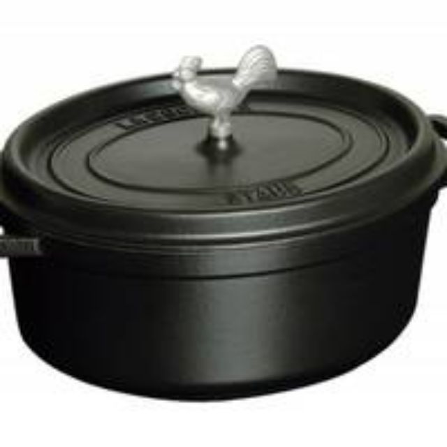 Staub  31公分 公雞鍋(亞麻）