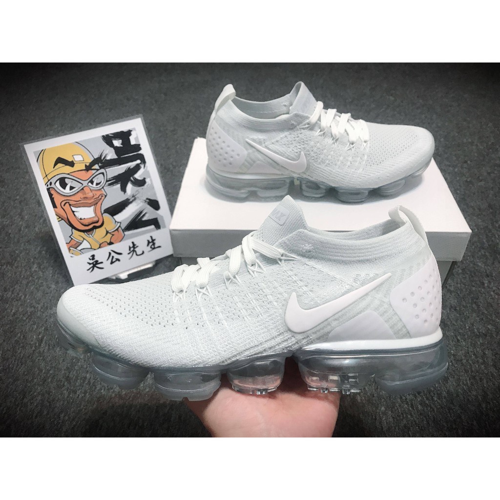 【吳公先生】NIKE VAPORMAX 白色 全白 氣墊 編織 輕量 透氣 慢跑鞋 情侶鞋 942842-100