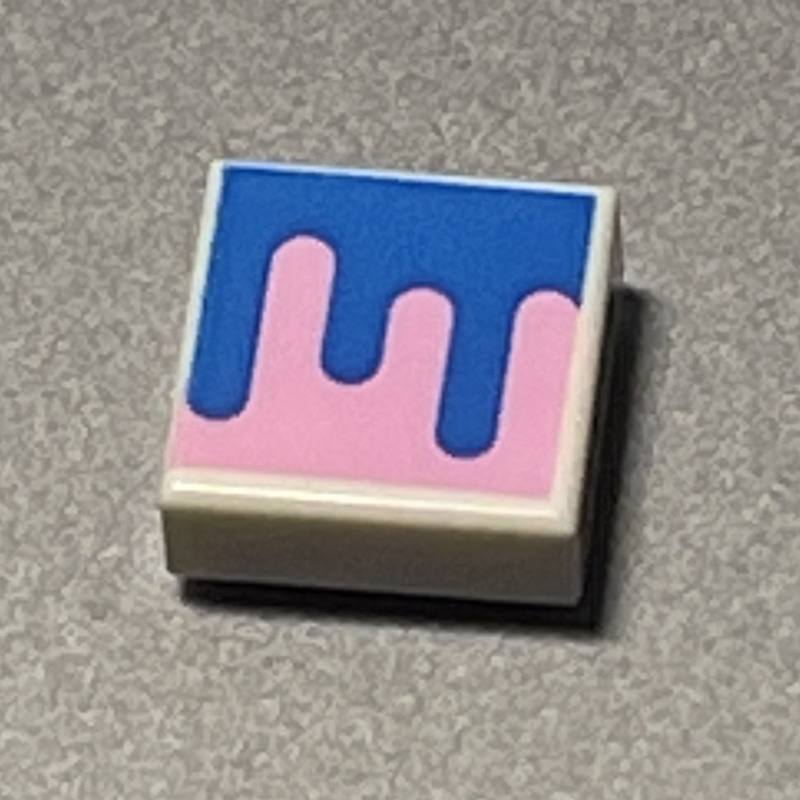 LEGO 6308516 67211 3070 粉紅色 淺藍色 1x1 顏料 潑灑 圖案 印刷磚