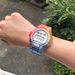 G-SHOCK 透明 果凍 水晶 彩虹 彩色 渲染 錶帶 錶殼 客製 DIY