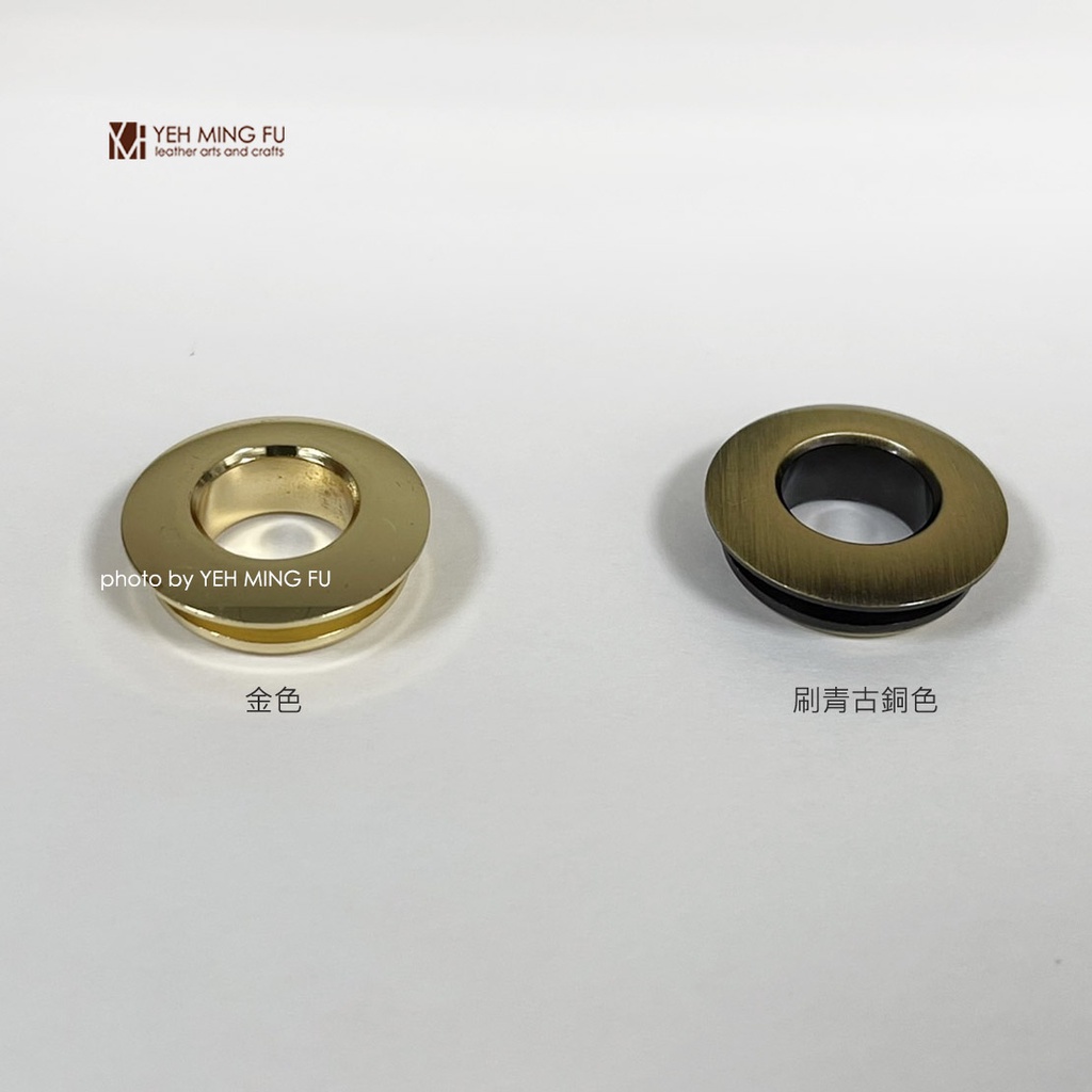 銅製【螺絲雞眼釦(外徑23mm，內徑1mm)】免安裝工具企眼/雞眼扣水桶包皮具DIY氣眼扣/環釦《葉明福皮革創造工房》