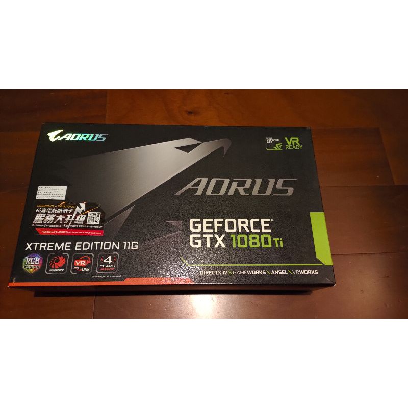 AORUS GeForce GTX 1080 Ti Xtreme Edtion 11GB附發票保固5年到2023/3/3