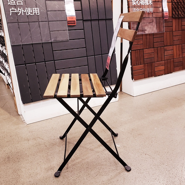 💖台灣公司＋發票💖溫馨宜家IKEA塔爾諾椅子戶外休閑椅庭院納涼折疊椅實木椅子