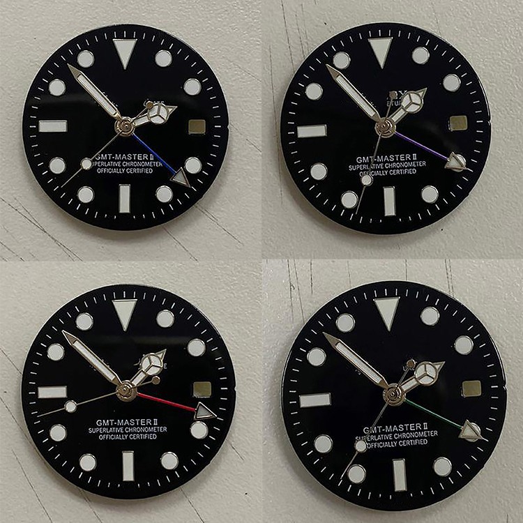 29 毫米藍色夜光錶盤 GMT 指針指針針, 用於 8215 8200 812A 明珠 2813 3804 機芯