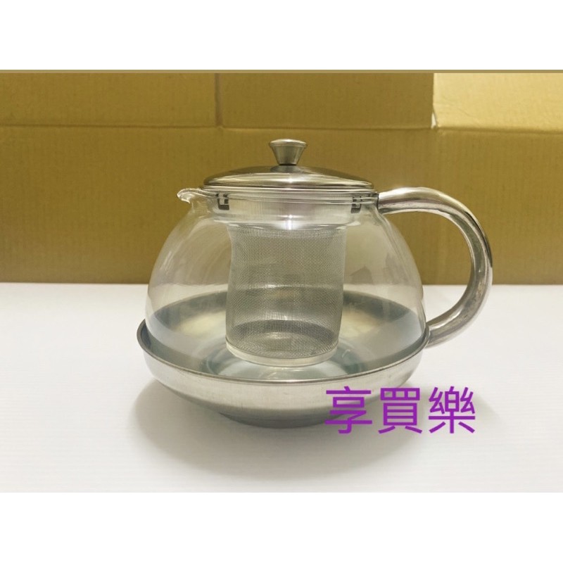 800ml 太極壺 玻璃壺 泡茶壺 花茶 附濾網 不銹鋼茶壺 茶具