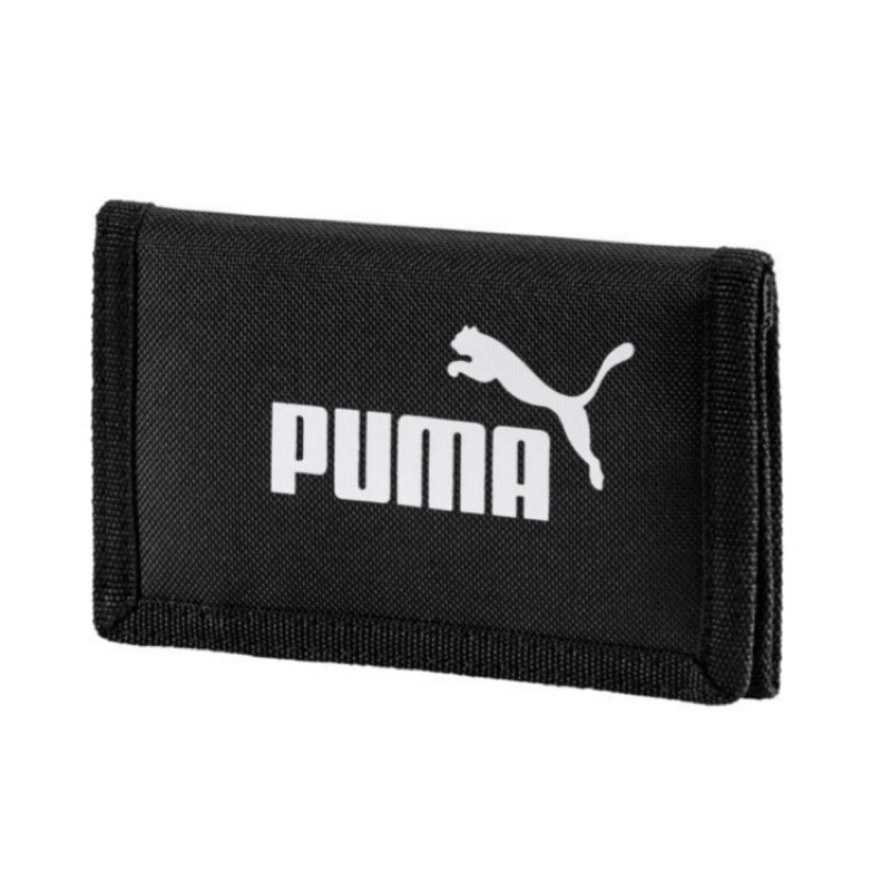 Puma 運動 皮夾 錢包 三折 尼龍  魔鬼氈 輕巧 方便 學生      黑色 05475701