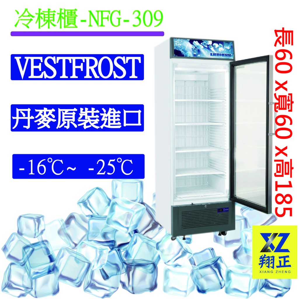 【運費聊聊】VESTFROST【冷凍櫃】NFG-309單門冰箱