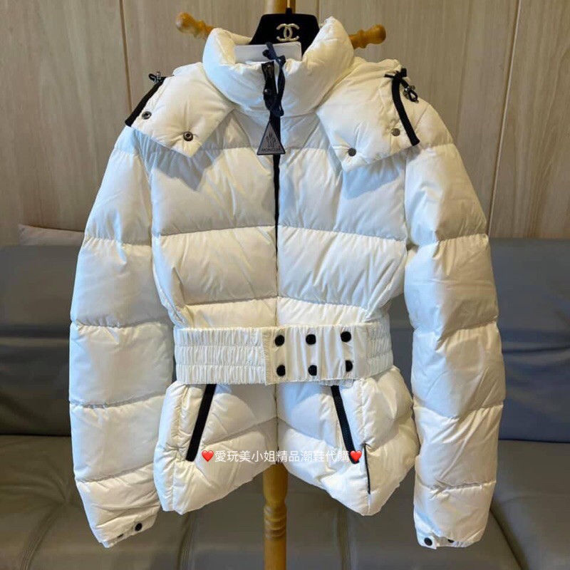 MONCLER 盟可睞 女款 DON 白色黑邊 羽絨外套🧥