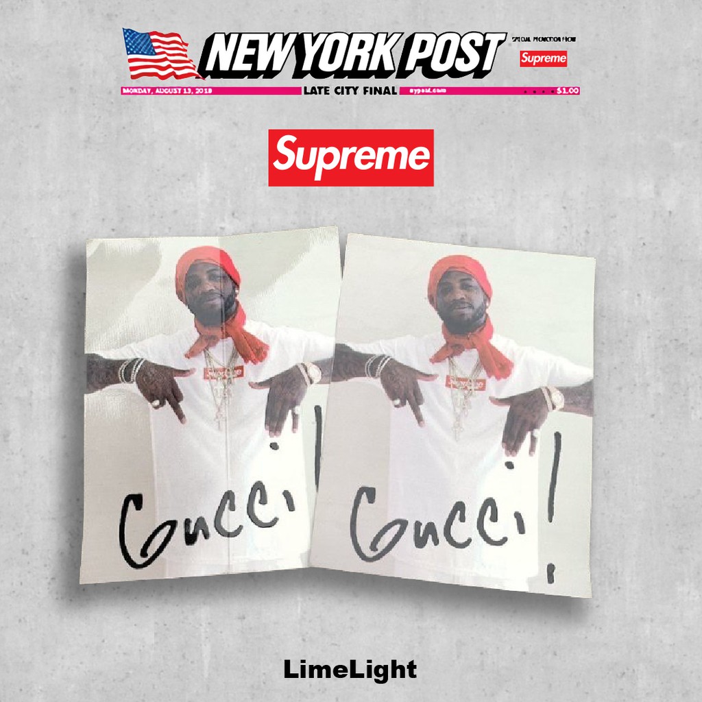 ☆LimeLight☆ Supreme x Gucci Mane Sticker 照片貼紙 防水貼紙