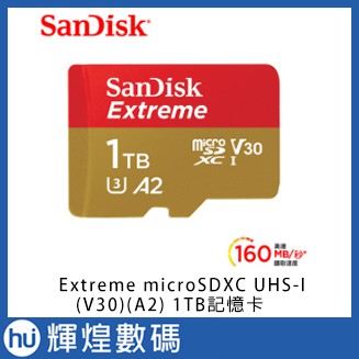 SanDisk Extreme microSDXC UHS-I(V30)(A2) 1TB記憶卡(公司貨)