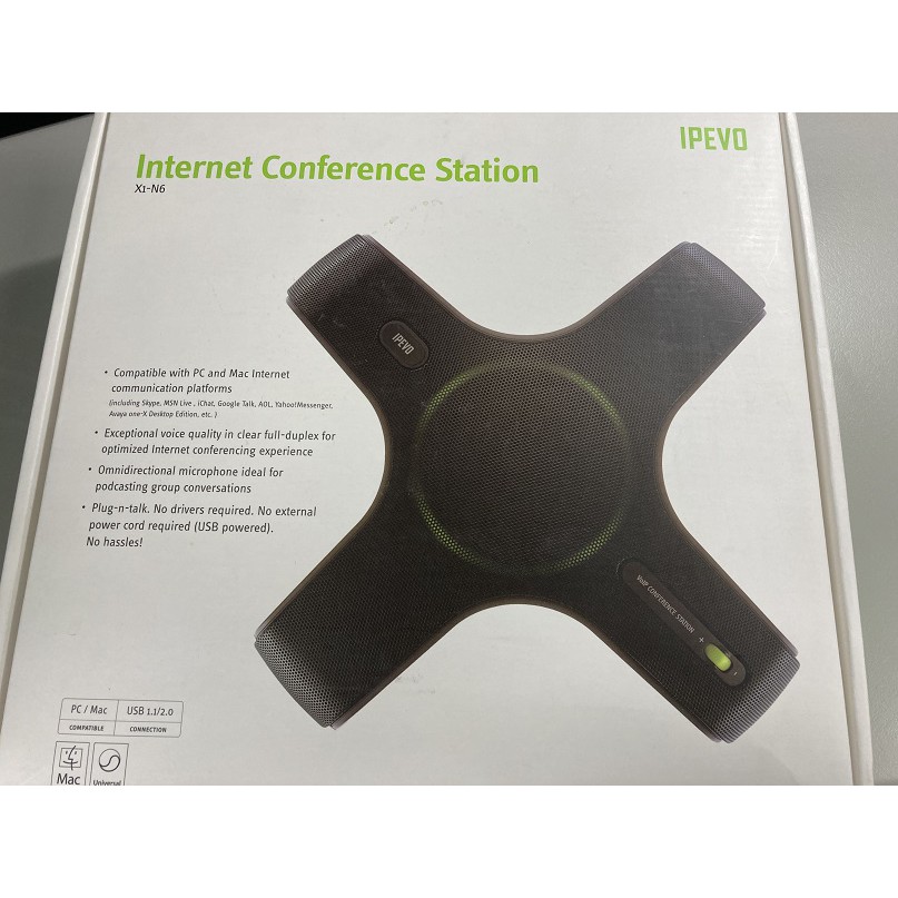 IPEVO XI-N6 VoIP 視訊網路會議喇叭麥克風(二手，品項良好)