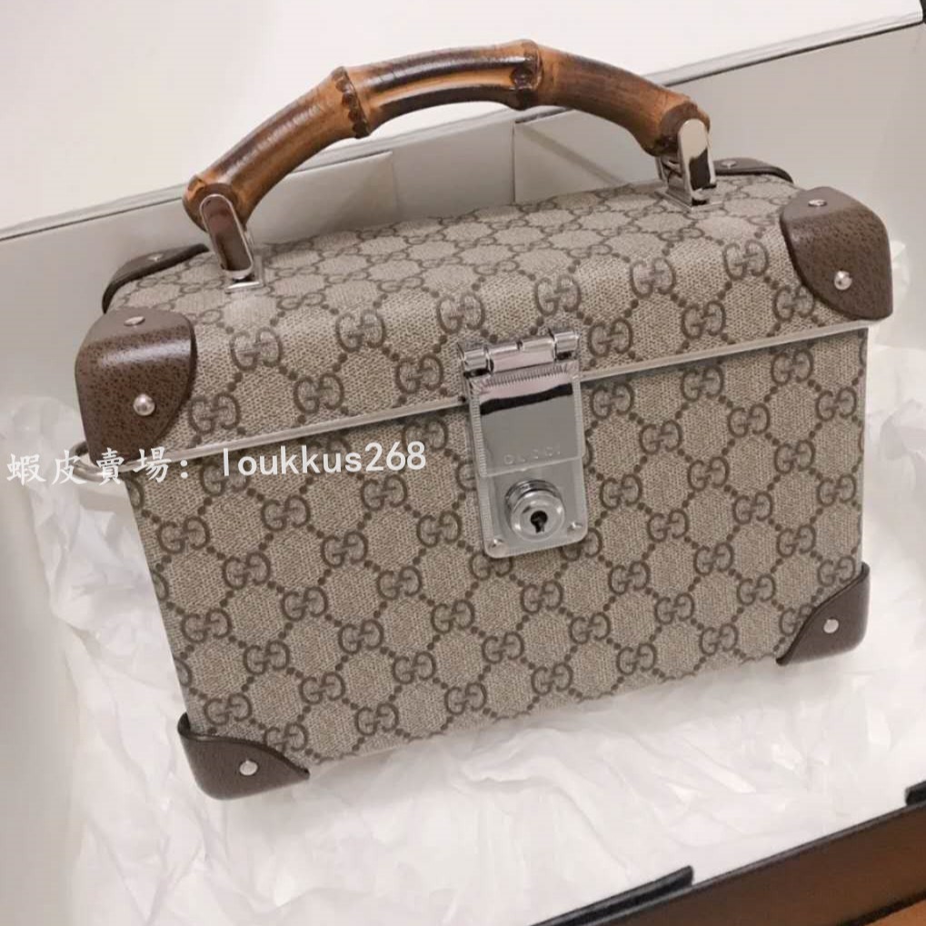 Gucci 古馳globe Trotter系列gg 化妝箱小揹包旅行箱包5851 蝦皮購物