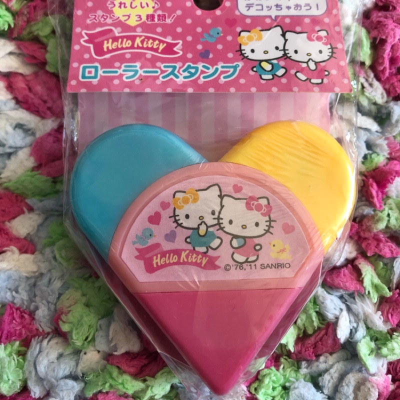 Sanrio Hello Kitty愛心造型滾輪印章3款