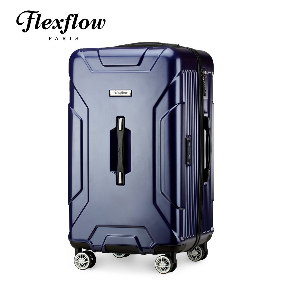 Flexflow 消光藍 南特特務系列29型 智能測重防爆拉鍊旅行箱