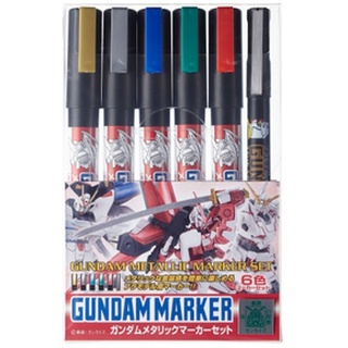 GUNZE 鋼彈麥克筆套組 水性墨線筆+油性鋼彈用金屬套組 貨號GMS121