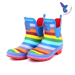 英國Evercreatures 雨鞋雨靴成人女士兒童雨鞋時尚款短筒水鞋水靴 英倫原創 天然橡膠 環保舒適