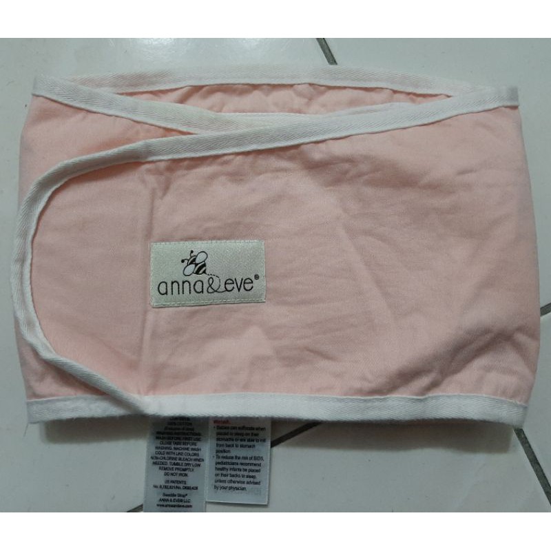 【免運】二手 anna &amp; eve 美國嬰兒舒眠包巾-粉色L號