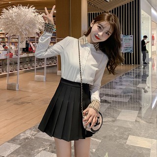 台灣出貨 胖妹妹超火 格子百褶裙短裙女夏高腰顯瘦jk裙子大碼半身裙學生短款黑色a字裙