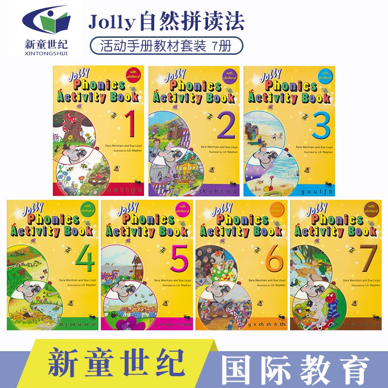 热销 Jolly Phonics Activity 7 Books Collection 自然拼讀phonics教材 蝦皮購物