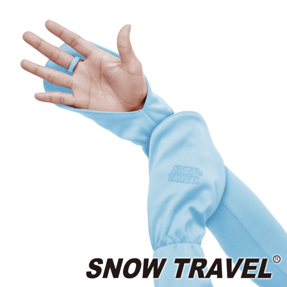 【SNOW TRAVEL 雪之旅】吸濕排汗抗UV袖套『水藍』AH-6