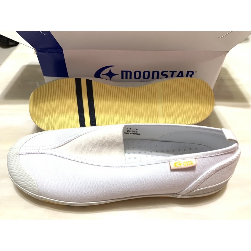 日本購入 Moonstar 日本學生室內鞋 ムーンスター上履き 体育館シューズ 24 5cm 白色 蝦皮購物