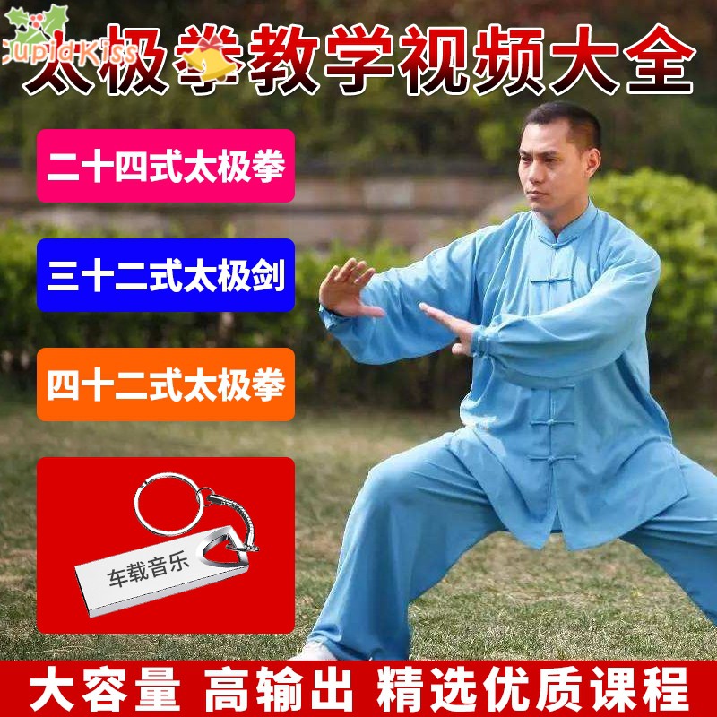陳式楊氏太極拳教程u盤24 56式太極劍初學者入門高清教學視頻mp4 蝦皮購物