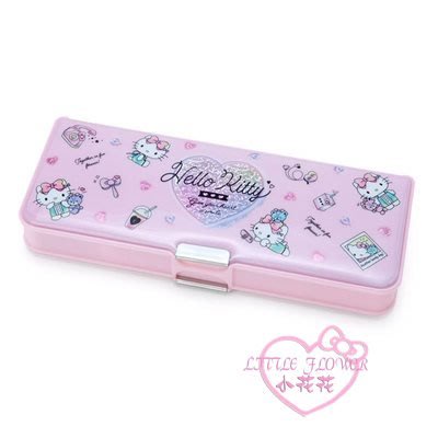 ♥小花花日本精品♥Hello Kitty 日式輕量掀蓋雙面鉛筆盒 飾品盒62061704