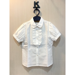 金安德森-女童白色短袖襯衫