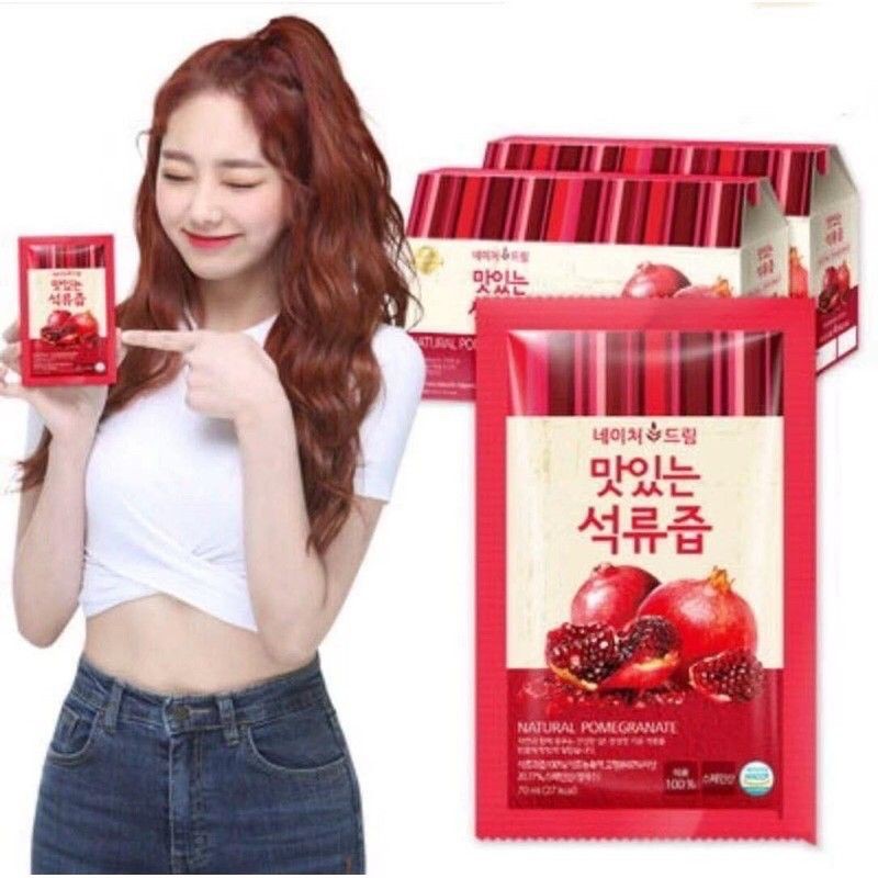 韓國nature 100 紅石榴汁紅石榴飲禮盒單包出清單包果汁含量超過60 蝦皮購物
