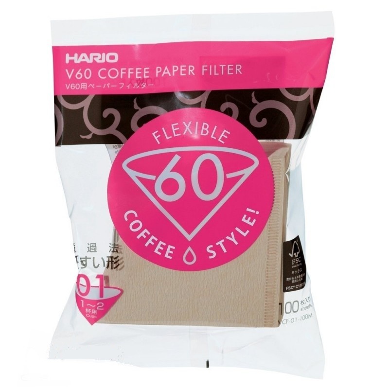 HARIO VCF-01 100入 無漂白 錐形 濾紙 01 V60☕咖啡雜貨 OOOH COFFEE ^^ 附發票