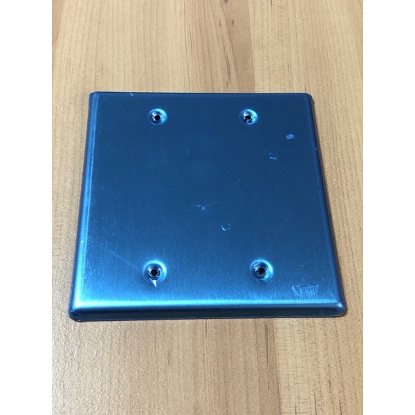 二聯白鐵蓋板 不鏽鋼蓋板 盲蓋 2p蓋板 開關插座面板 平面蓋