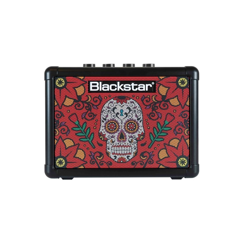 Blackstar Fly3 Sugar Skull2 紅骷髏 單顆吉他音箱（可當電腦喇叭/電池可攜帶）內建破音與Del