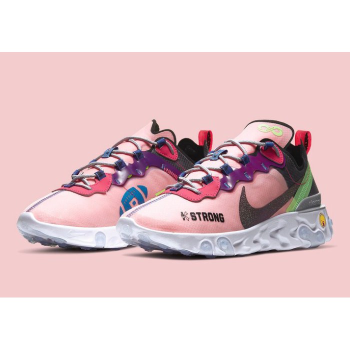 【S.M.P】Nike React Element 55 限量 粉色 卡通 塗鴉 CV2592-600