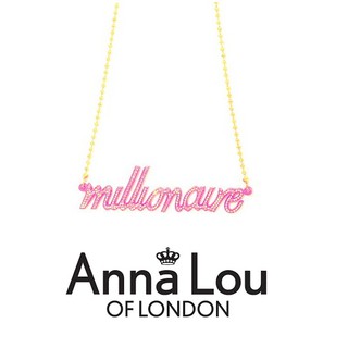 Anna Lou Of London 倫敦品牌 Millionaire 百萬巨星項鍊 水晶項鍊 粉紅色 白色 黑色